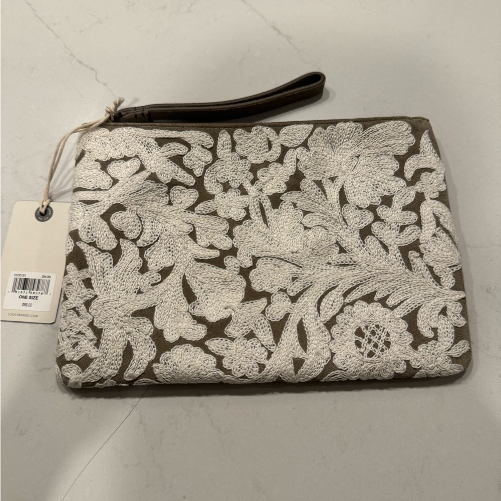 Brand New Tags attached Lucky Brand stitched wristlet